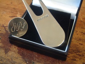 Sterling Silver Ball Marker & Pitch Repair For Golf Days