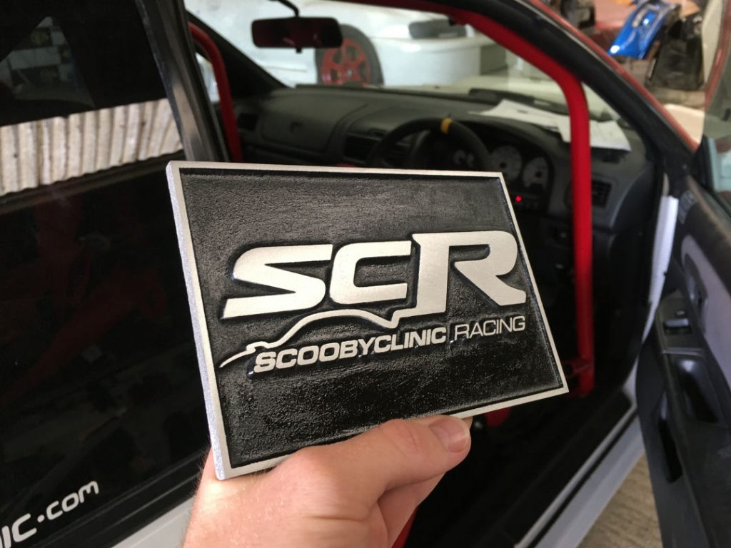 Scooby Clinic Racing Cast Aluminium Plaques
