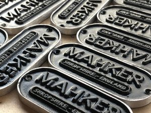MAHKER Cast Aluminium Badge Enamelled