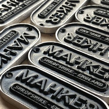 MAHKER Cast Aluminium Badge Enamelled