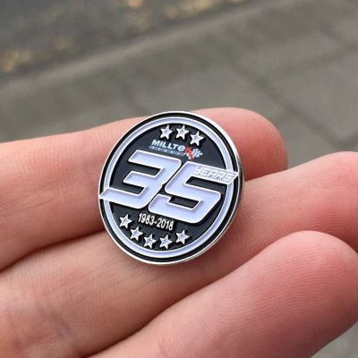 Milltek Sport 35 Years Enamel Badge Milltek Sport 35 Years Enamel Badge